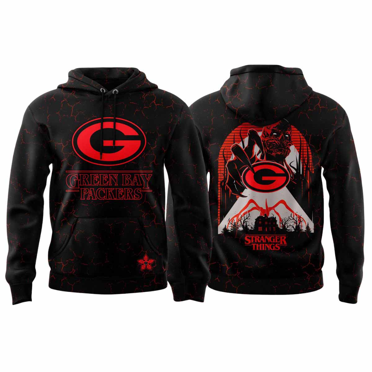 2025 Packers Stranger Things Hoodie 2025 Packers Stranger Things Hoodie