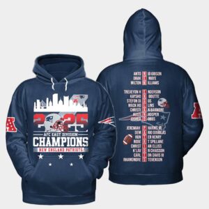 2025 Patriots AFC East Division Champions Hoodie