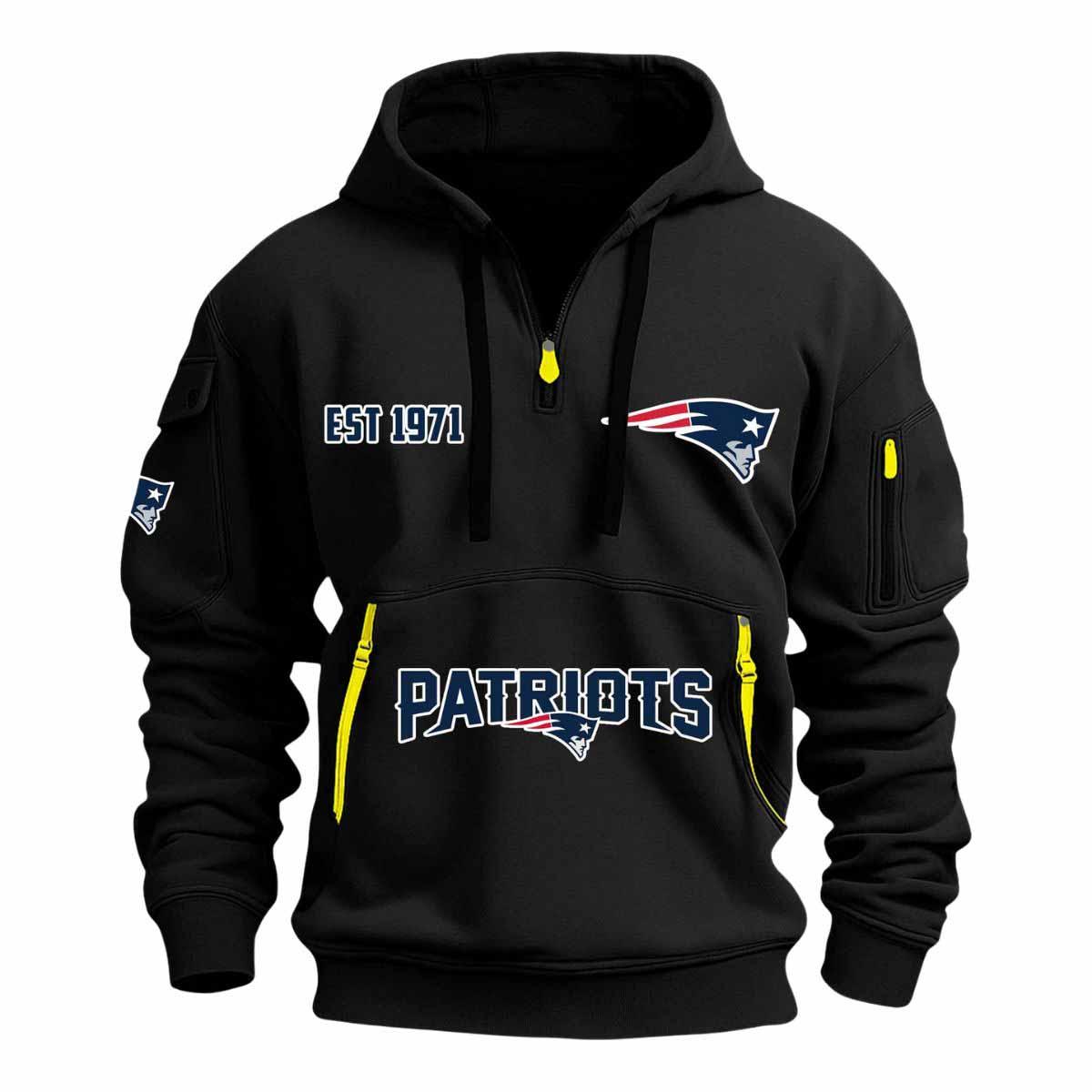 2025 Patriots Est 1971 Quarter Zip Hoodie 2025 Patriots Est 1971 Quarter Zip Hoodie