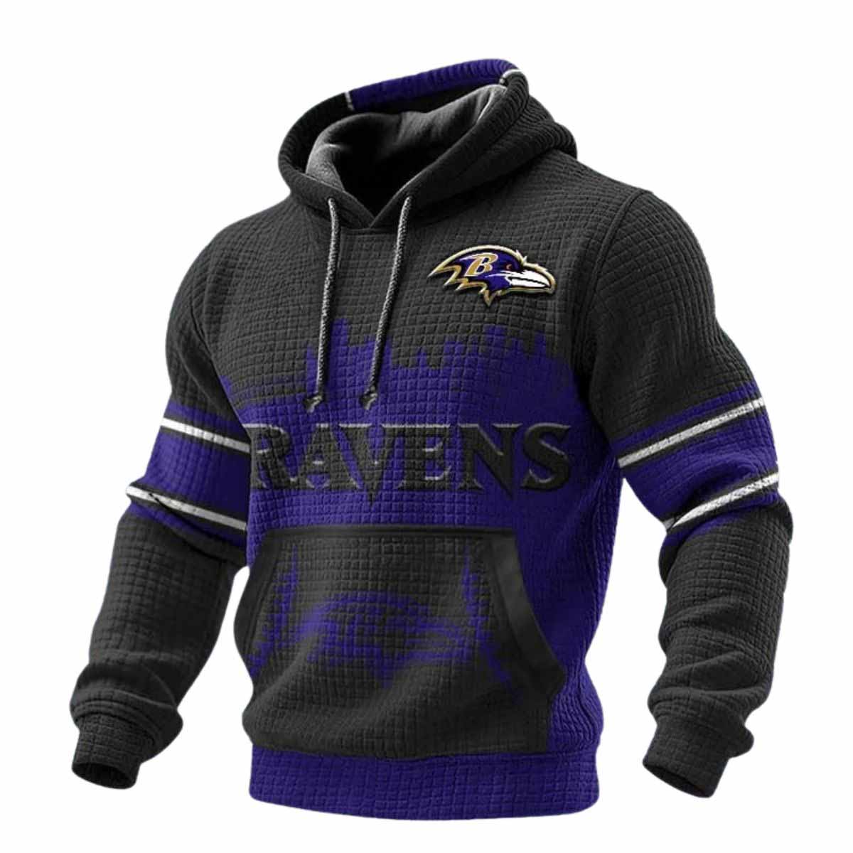 2025 Ravens City Skyline Waffle Hoodie 2025 Ravens City Skyline Waffle Hoodie