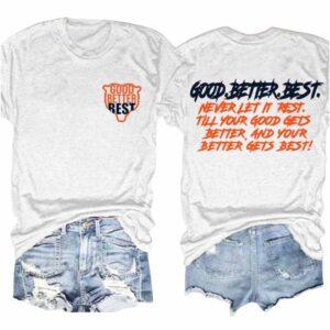 2025 Retro Bears Good Better Best Print T Shirt