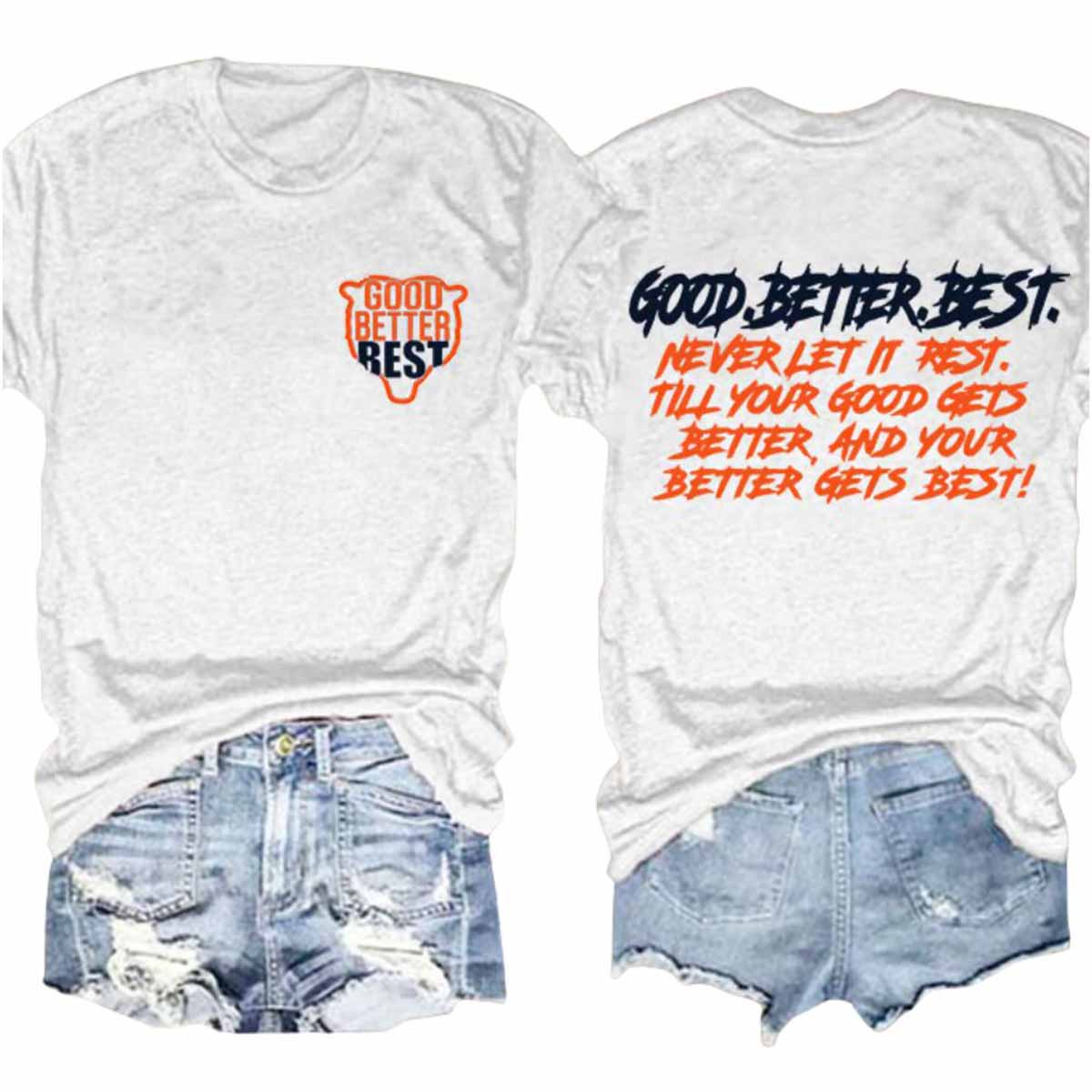 2025 Retro Bears Good Better Best Print T Shirt 2025 Retro Bears Good Better Best Print T-Shirt