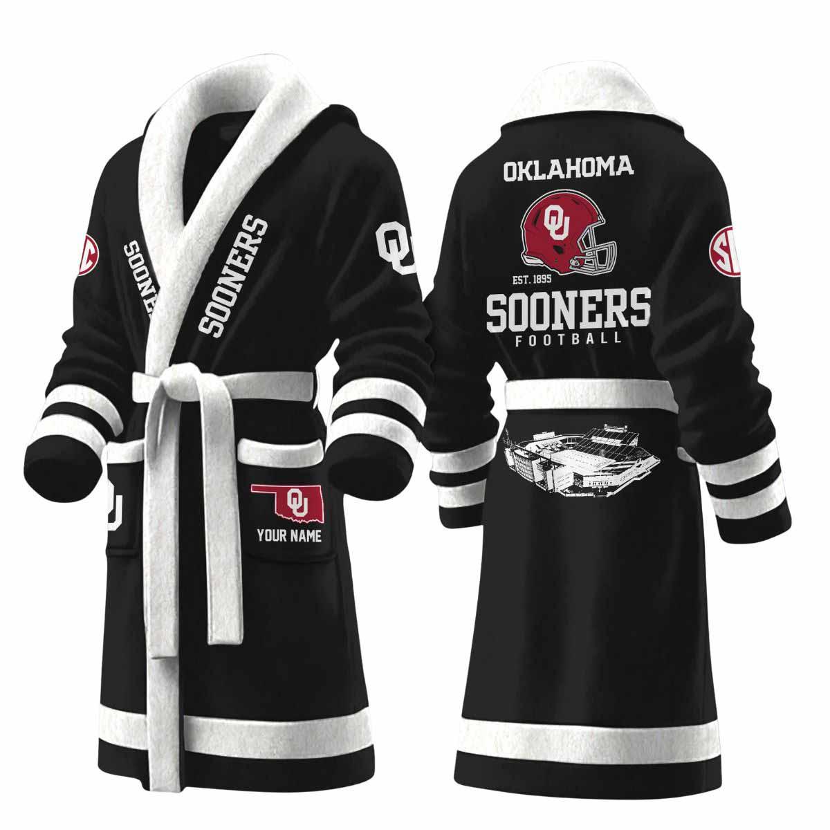 2025 Sooners Football Est 1895 Bathrobe 2025 Sooners Football Est 1895 Bathrobe