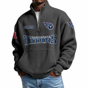 2025 Titans Est 1959 Waffle Stand Collar Half Zip Sweatshirt 3 2025 Titans Est 1959 Waffle Stand Collar Half Zip Sweatshirt