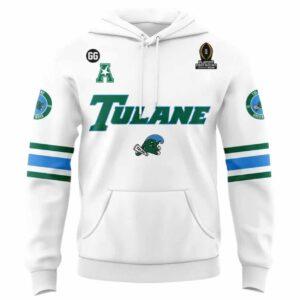 2025 Tulane Green Wave New White Hoodie