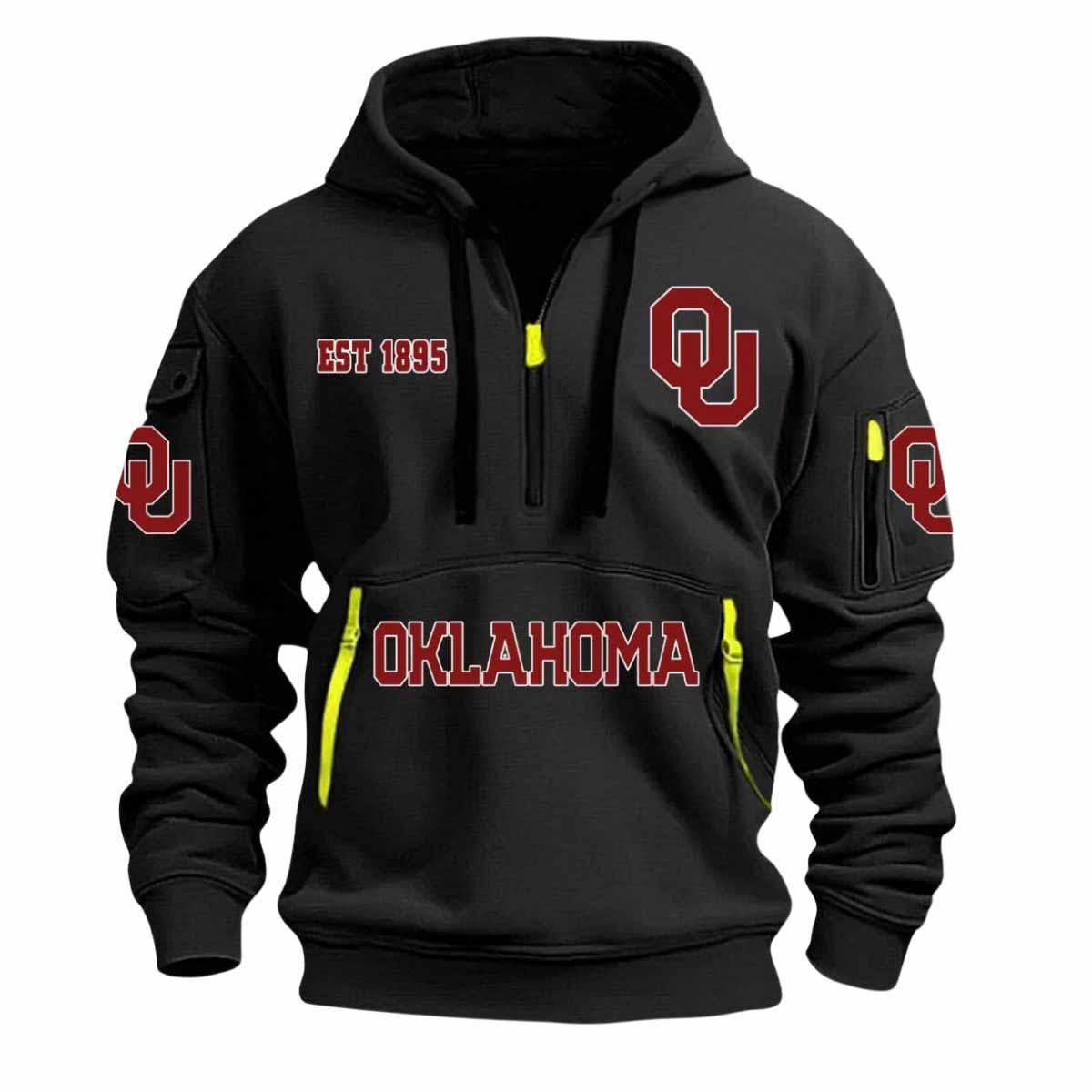 2026 Oklahoma Hoosiers EST 1895 Quarter Zip Hoodie 2026 Oklahoma Hoosiers EST 1895 Quarter Zip Hoodie