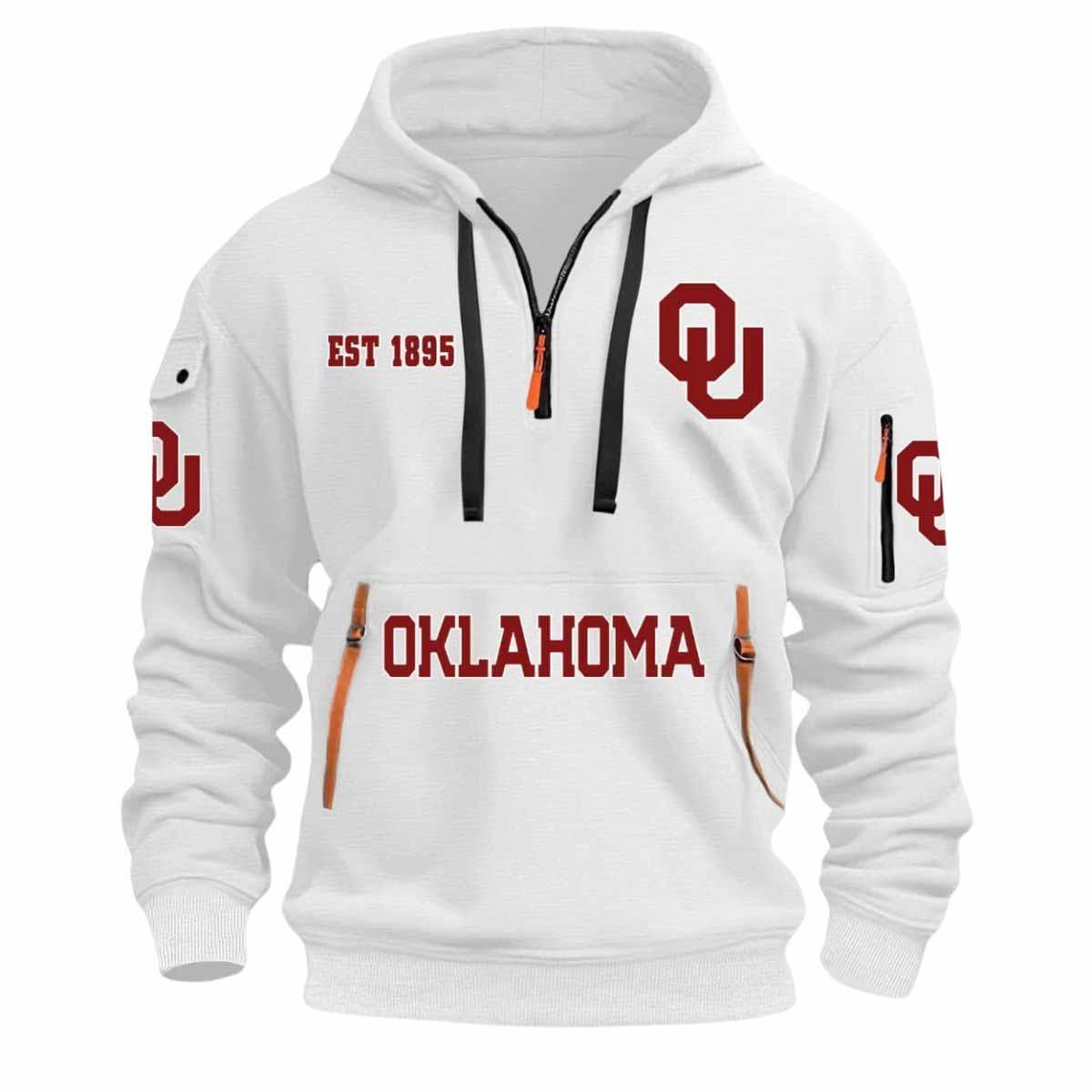 2026 Oklahoma Hoosiers EST 1895 Quarter Zip Hoodie 2026 Oklahoma Hoosiers EST 1895 Quarter Zip Hoodie