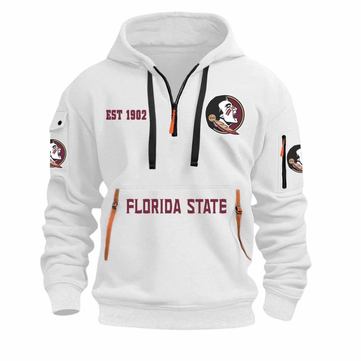 2026 Seminoles Football EST 1902 Quarter Zip Hoodie 2026 Seminoles Football EST 1902 Quarter Zip Hoodie