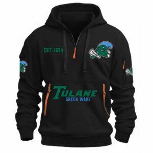 2026 Tulane Green Wave EST 1893 Quarter Zip Hoodie 1 2026 Tulane Green Wave EST 1893 Quarter Zip Hoodie
