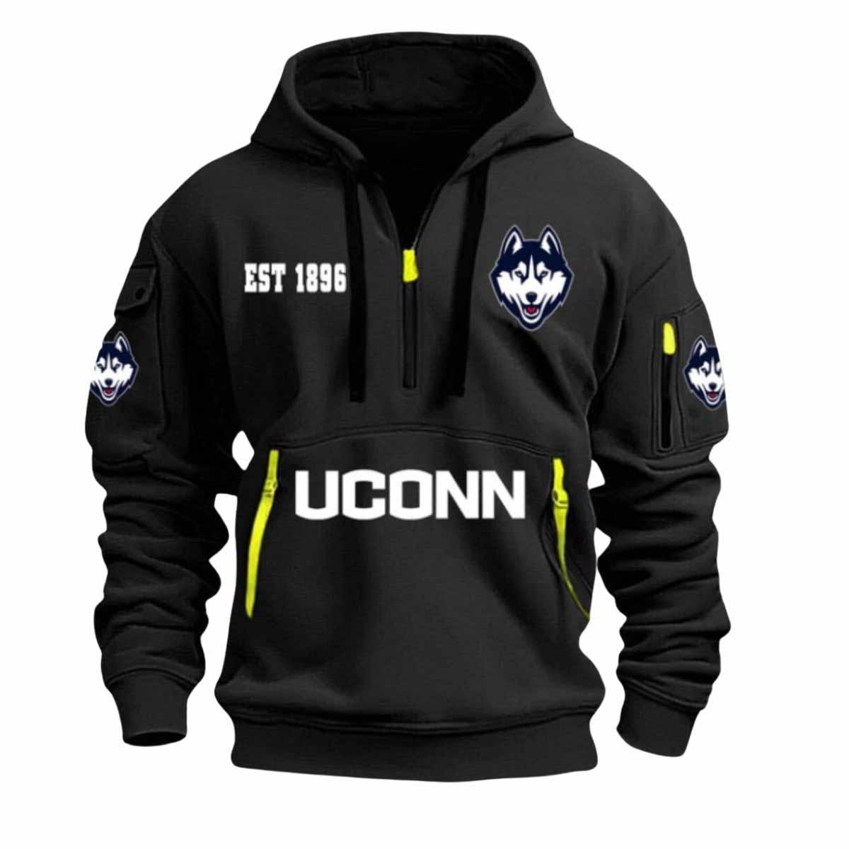 2026 Uconn Football EST 1896 Quarter Zip Hoodie 2026 Uconn Football EST 1896 Quarter Zip Hoodie