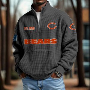 Bears 2025 Est 1920 Waffle Zip Hoodie