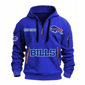 Bills 2025 Est 1960 Quarter Zip Hoodie 2 Bills 2025 Est 1960 Quarter Zip Hoodie