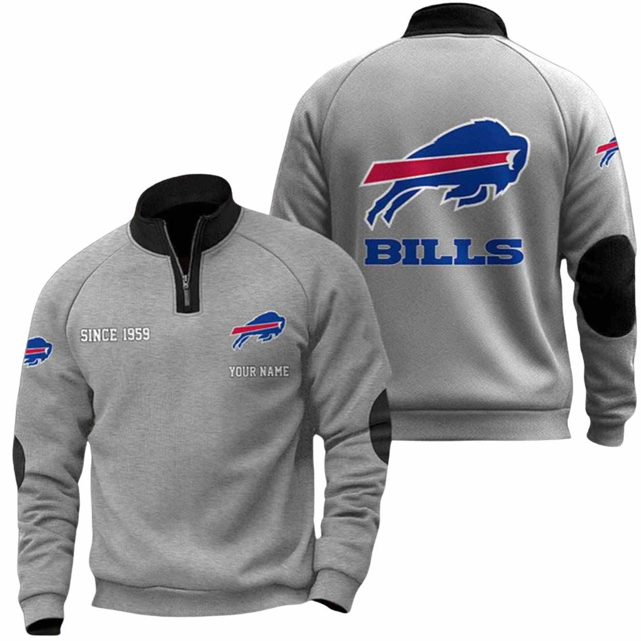 Bills Since 1959 Quarter Collared Sweatshirt Bills Since 1959 Quarter Collared Sweatshirt