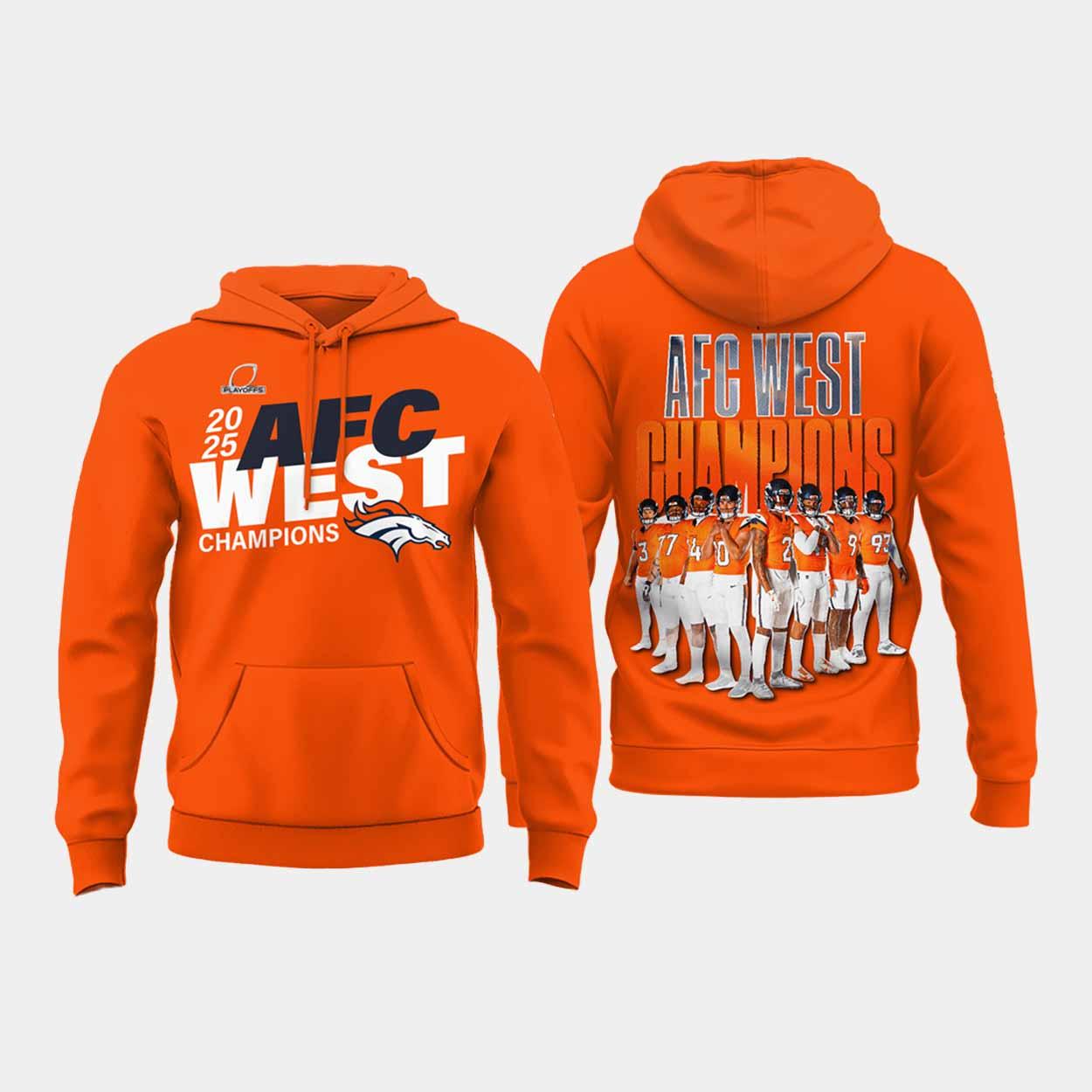 Broncos AFC West Champions 2025 Hoodie Broncos AFC West Champions 2025 Hoodie