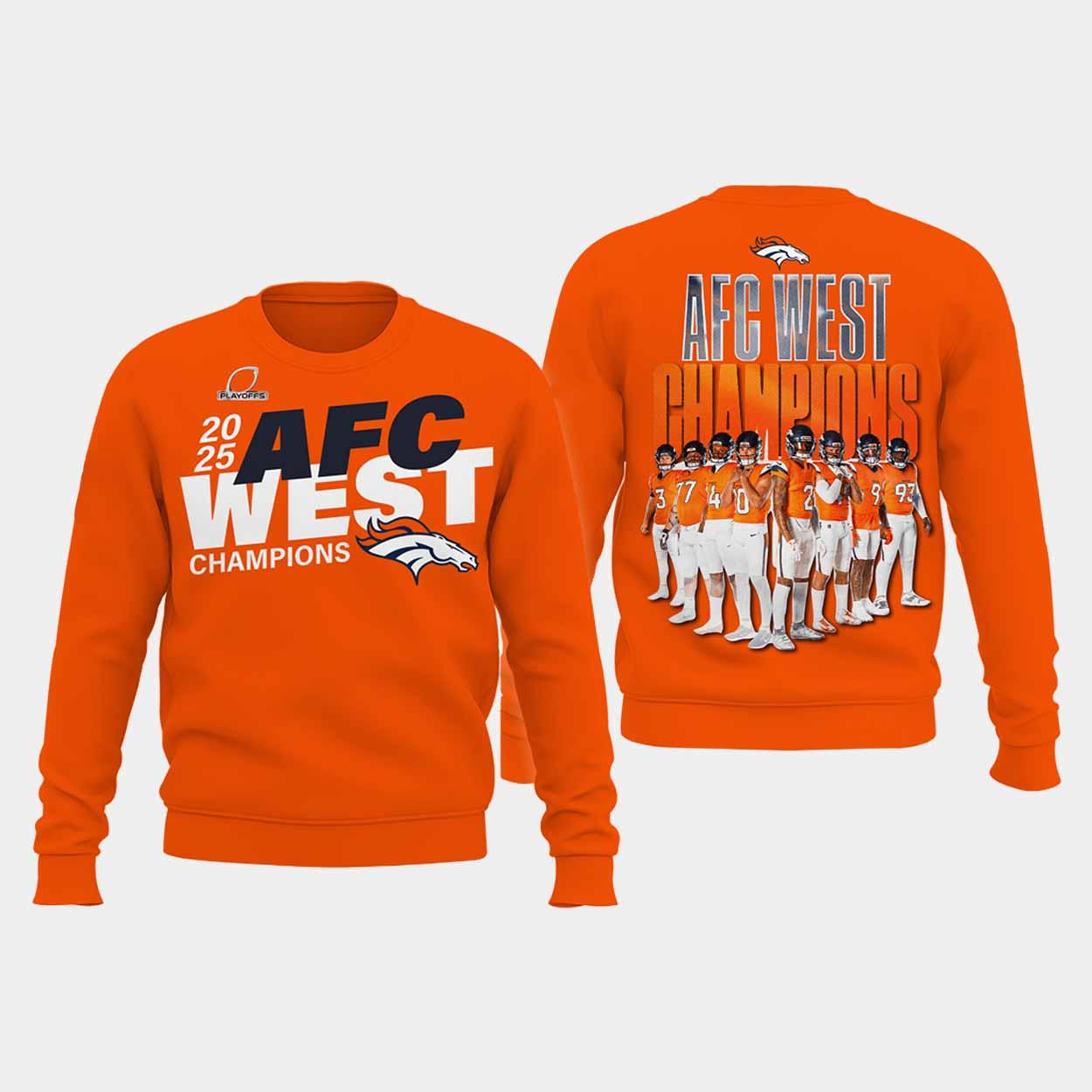 Broncos AFC West Champions 2025 Hoodie Broncos AFC West Champions 2025 Hoodie