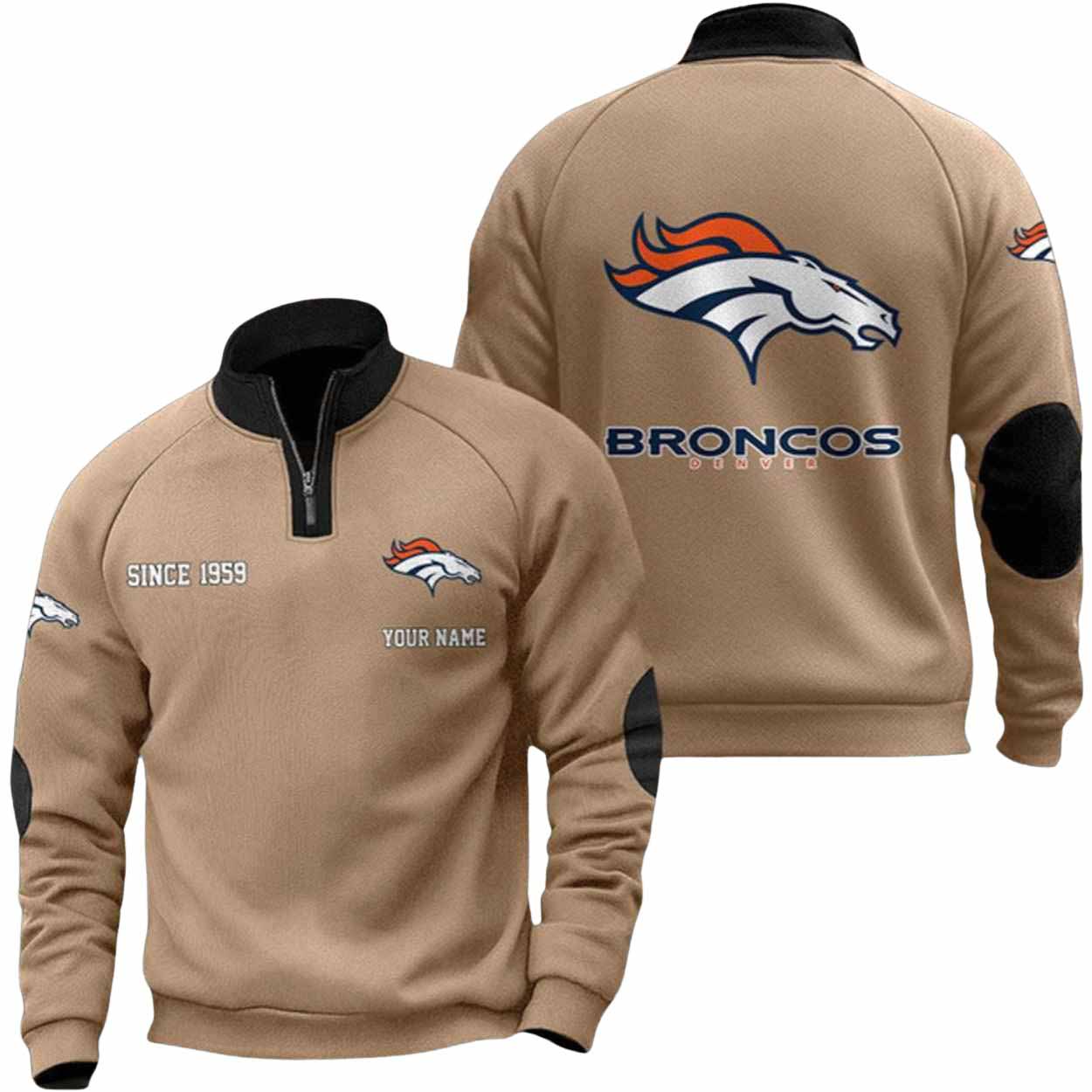 Broncos Since 1959 Quarter Collared Sweatshirt Broncos Since 1959 Quarter Collared Sweatshirt