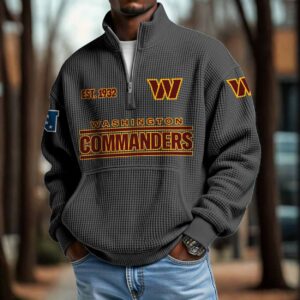 Commanders 2025 Est 1932 Waffle Zip Hoodie