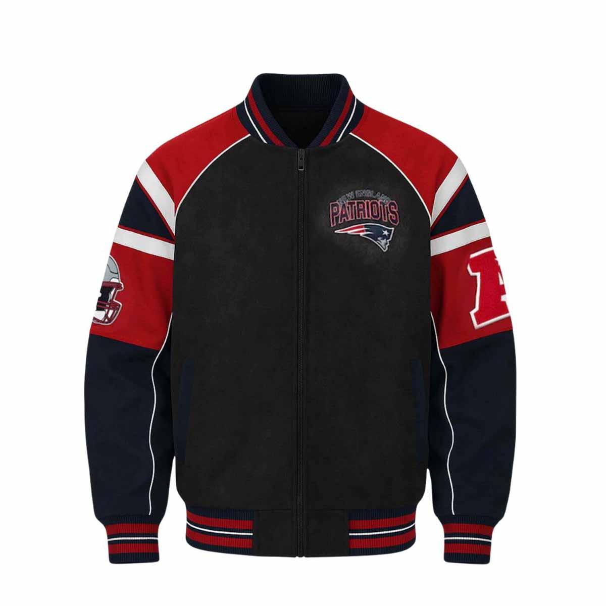 Drake Maye Patriots Bomber Jacket Drake Maye Patriots Bomber Jacket