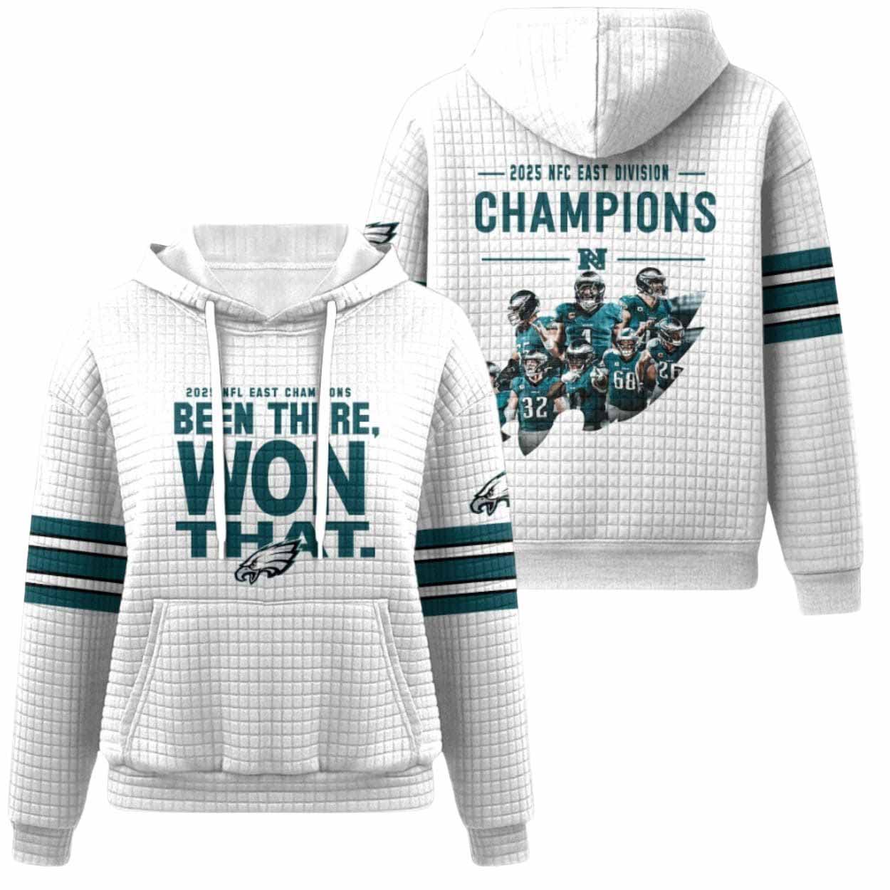 Eagles Been There Won That Waffle Hoodie Eagles Been There Won That Waffle Hoodie