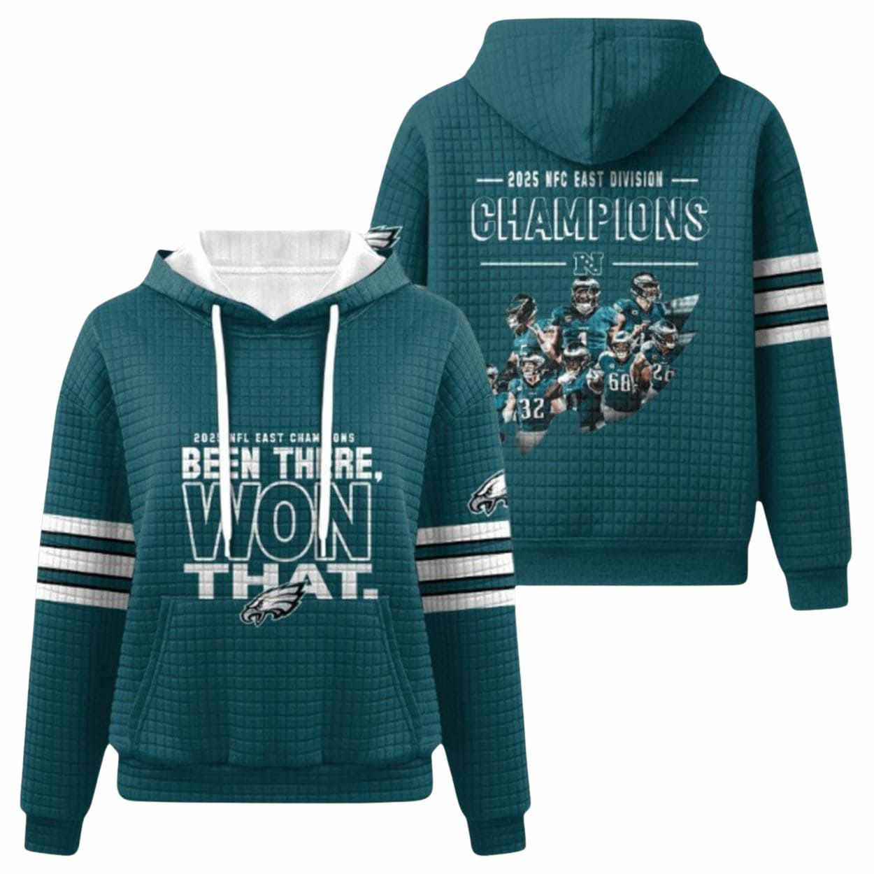 Eagles Been There Won That Waffle Hoodie Eagles Been There Won That Waffle Hoodie