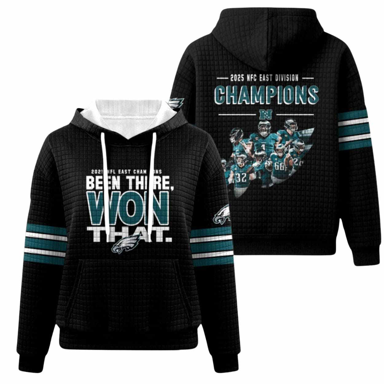 Eagles Been There Won That Waffle Hoodie Eagles Been There Won That Waffle Hoodie