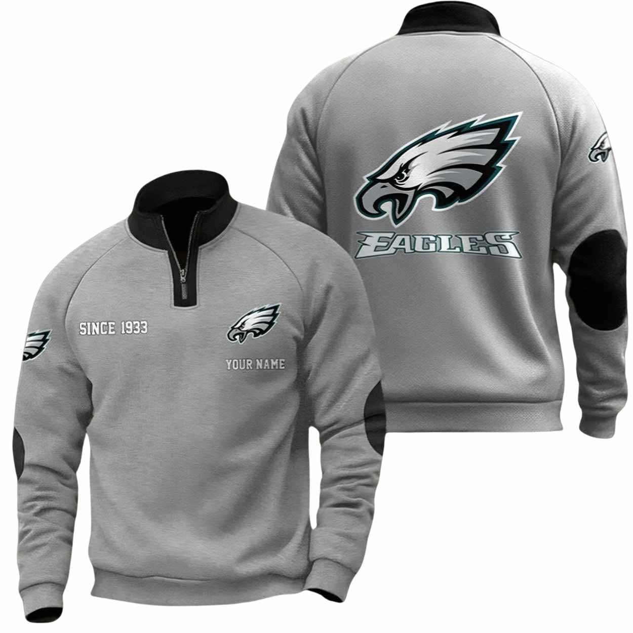 Eagles Since 1933 Quarter Collared Sweatshirt Eagles Since 1933 Quarter Collared Sweatshirt