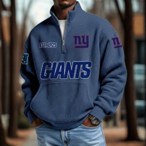Giants 2025 Est 1925 Waffle Zip Hoodie Giants 2025 Est 1925 Waffle Zip Hoodie