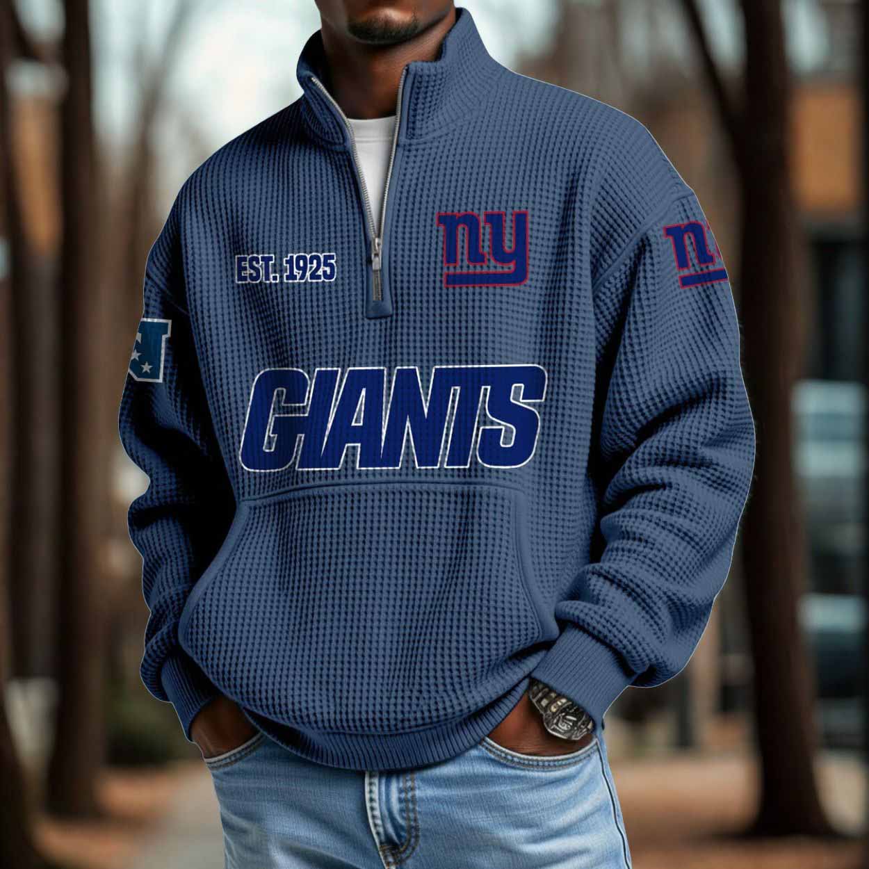Giants 2025 Est 1925 Waffle Zip Hoodie Giants 2025 Est 1925 Waffle Zip Hoodie