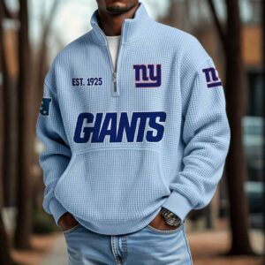 Giants 2025 Est 1925 Waffle Zip Hoodie 1 Giants 2025 Est 1925 Waffle Zip Hoodie