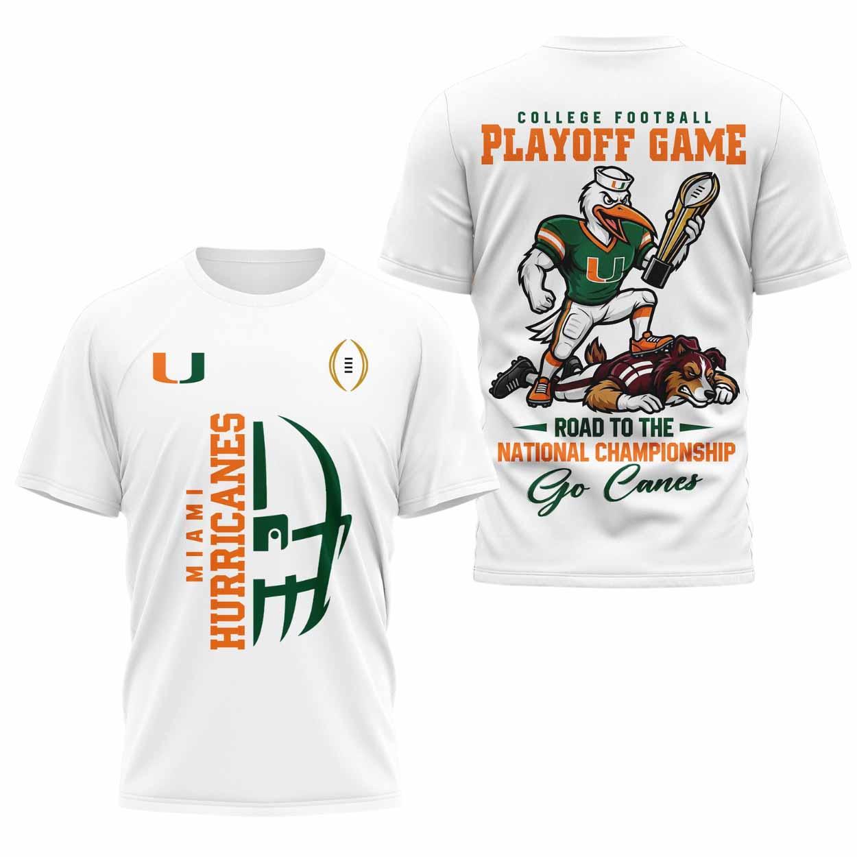 Hurricanes Playoff Game Road To The National Championship 2025 Shirt Hurricanes Playoff Game Road To The National Championship 2025 Shirt