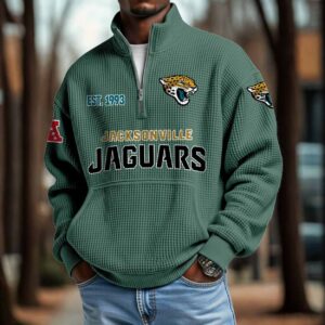 Jaguars 2025 Est 1993 Waffle Zip Hoodie Jaguars 2025 Est 1993 Waffle Zip Hoodie