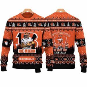 Joe Mixon Dont Mess With Bengals Fan Christmas Ugly Sweater