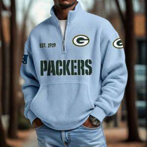 Packers 2025 Est 1919 Waffle Zip Hoodie