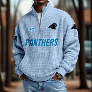 Panthers 2025 Est 1993 Waffle Zip Hoodie