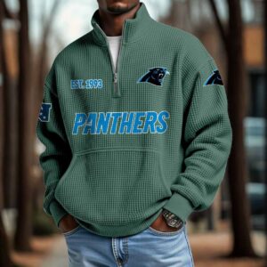 Panthers 2025 Est 1993 Waffle Zip Hoodie 2 Panthers 2025 Est 1993 Waffle Zip Hoodie