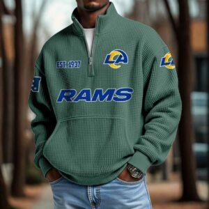 Rams 2025 Est 1937 Waffle Zip Hoodie