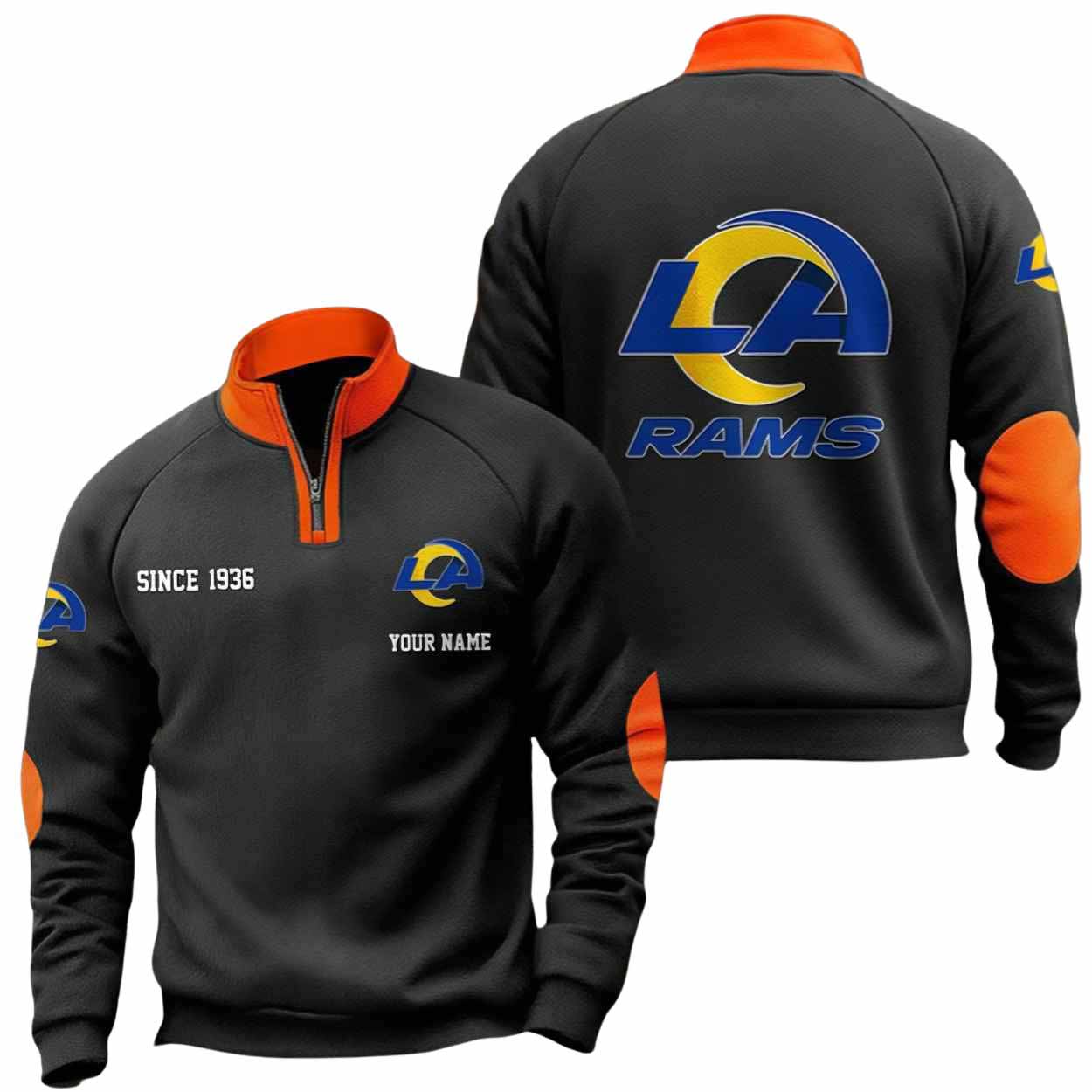 Rams Since 1936 Quarter Collared Sweatshirt Rams Since 1936 Quarter Collared Sweatshirt