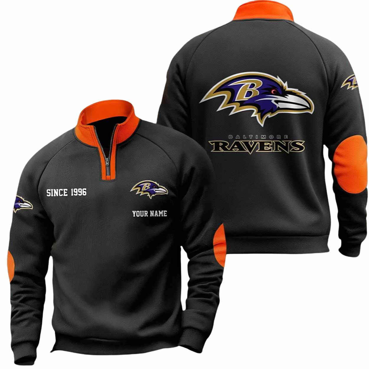 Ravens Since 1996 Quarter Collared Sweatshirt Ravens Since 1996 Quarter Collared Sweatshirt