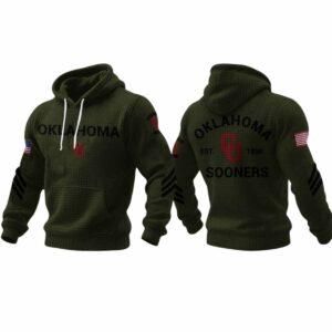 Sooners Est 1890 Veteran Waffle Hoodie Sooners Est 1890 Veteran Waffle Hoodie