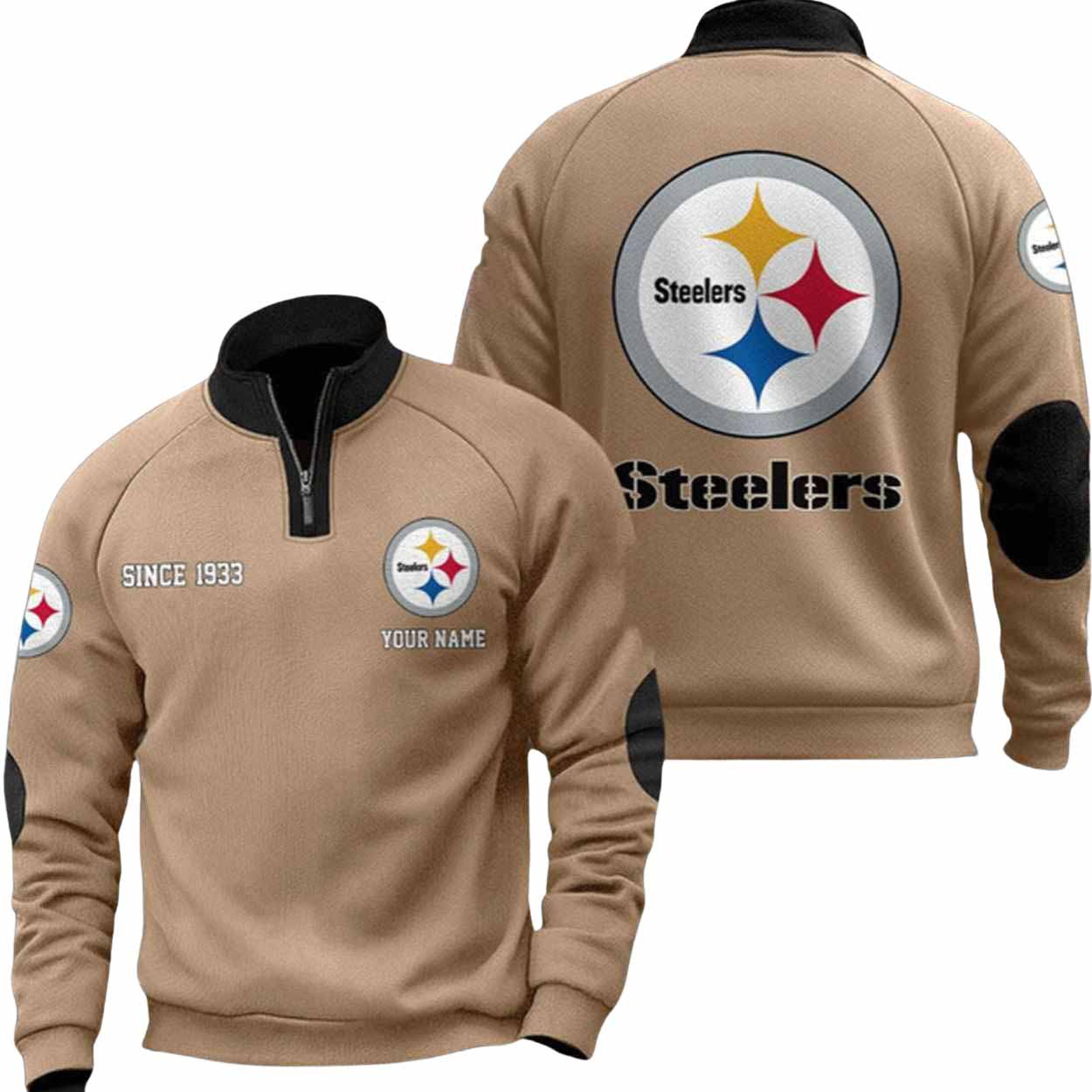Steelers Since 1933 Quarter Collared Sweatshirt Steelers Since 1933 Quarter Collared Sweatshirt