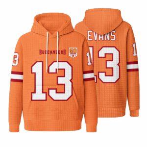 Unisex Buccaneers 13 Evans Waffle Hoodie 1 Unisex Buccaneers 13 Evans Waffle Hoodie