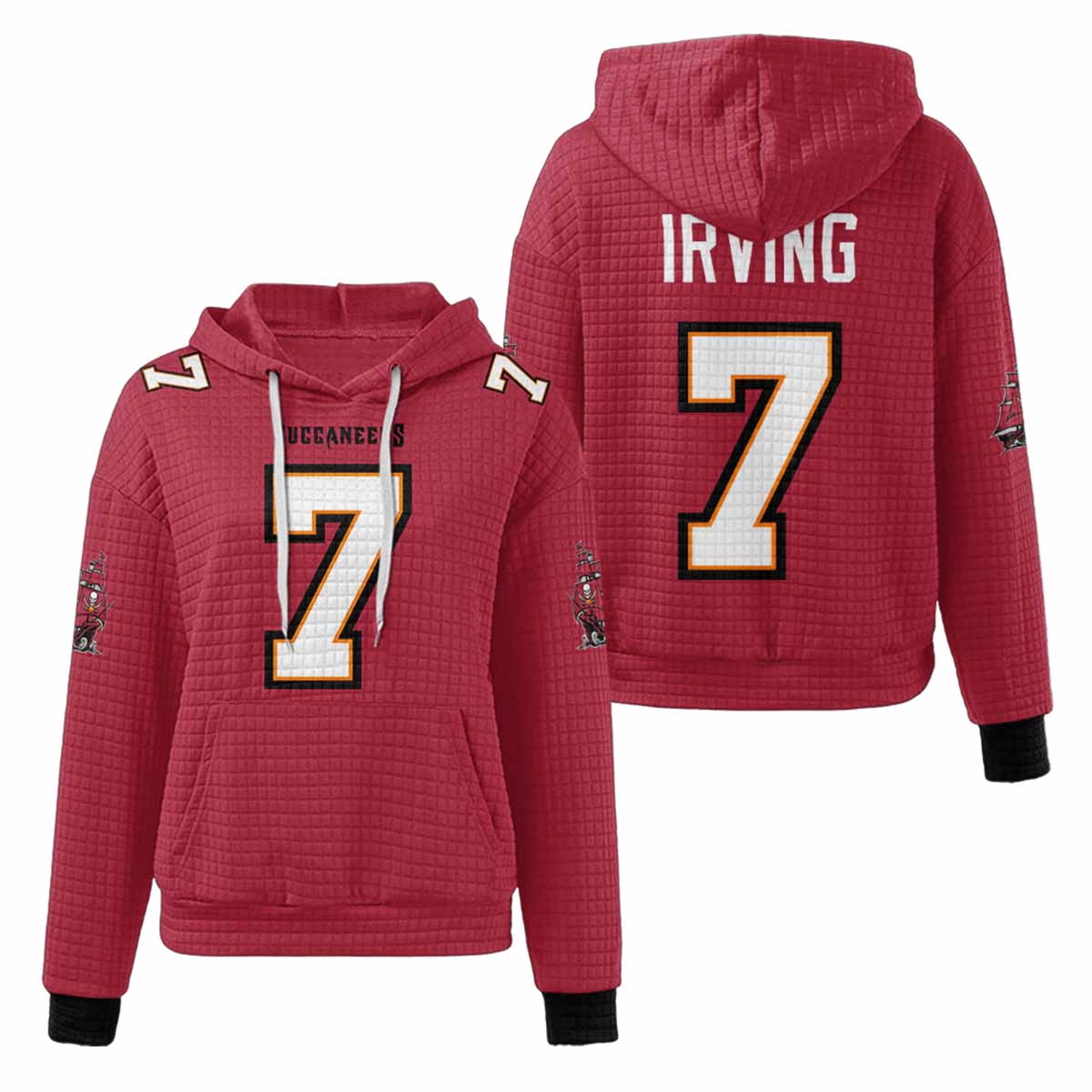 Unisex Buccaneers 7 Irving Waffle Hoodie Unisex Buccaneers 7 Irving Waffle Hoodie