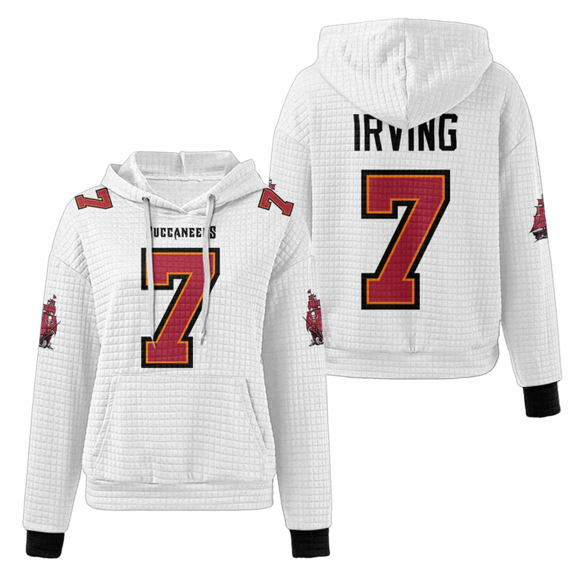 Unisex Buccaneers 7 Irving Waffle Hoodie Unisex Buccaneers 7 Irving Waffle Hoodie