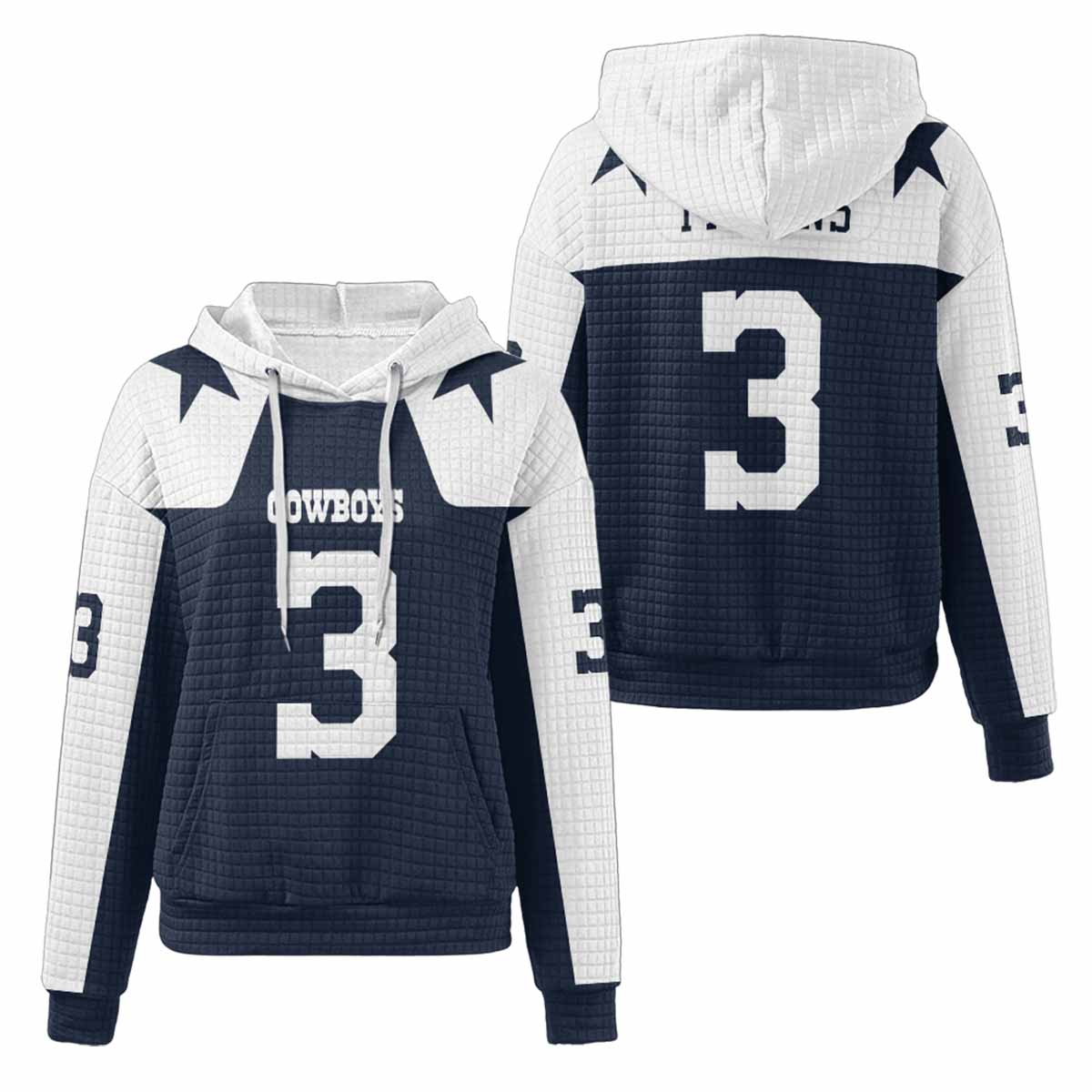 Unisex Cowboys 3 Pickens Waffle Hoodie Unisex Cowboys 3 Pickens Waffle Hoodie