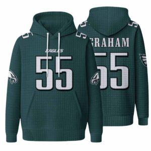 Unisex Eagles 55 Graham Waffle Hoodie 1 Unisex Eagles 55 Graham Waffle Hoodie