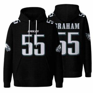 Unisex Eagles 55 Graham Waffle Hoodie 2 Unisex Eagles 55 Graham Waffle Hoodie