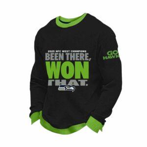 2025 Seahawks Been There Won That Go Hawk Waffle Hoodie