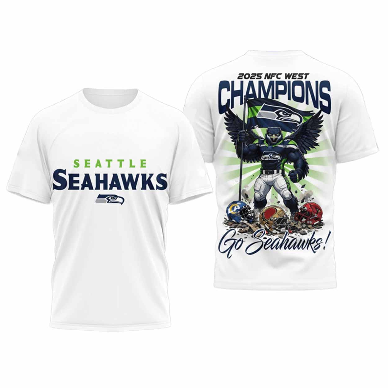 2025 Seahawks NFC West Champions Go Seahawks Shirt 2025 Seahawks NFC West Champions Go Seahawks Shirt