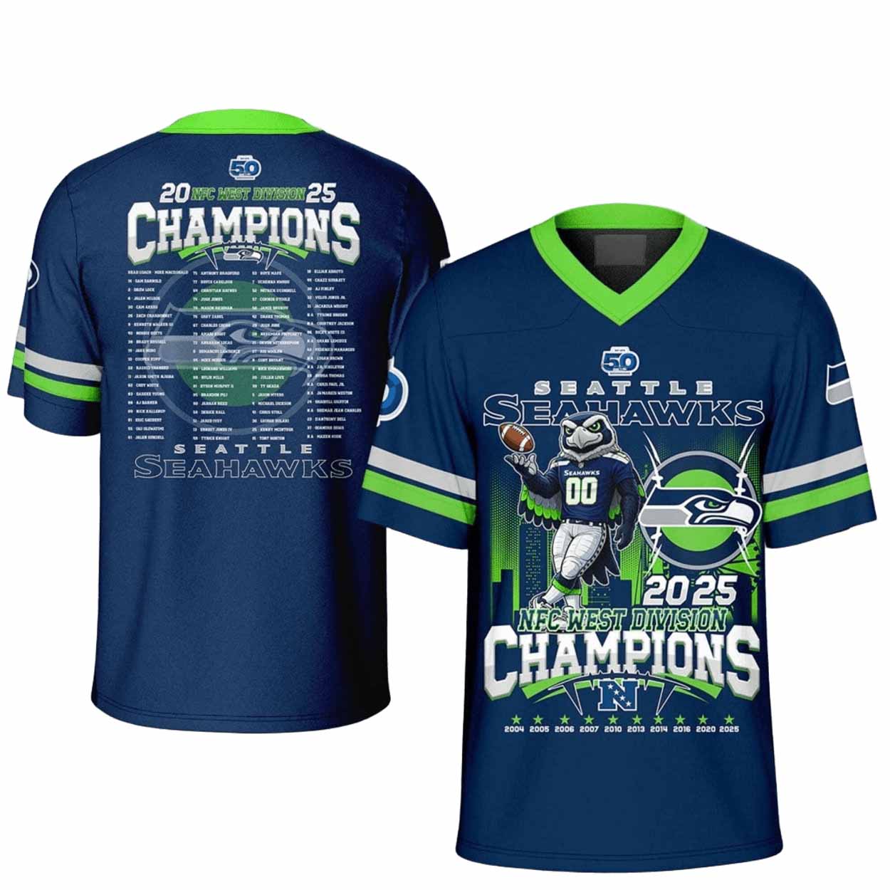2025 Seahawks NFC West Division Champions Jersey 2025 Seahawks NFC West Division Champions Jersey