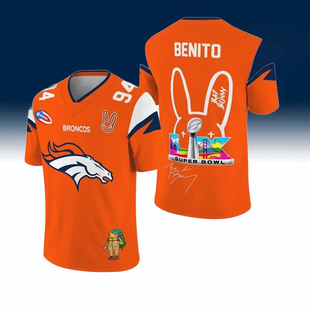 2026 Broncos Bad Bunny Bowl LX Custom Name Jersey 2026 Broncos Bad Bunny Bowl LX Custom Name Jersey